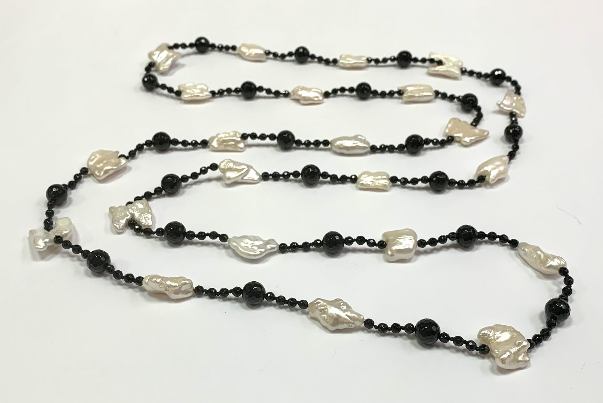 COLLANA PIETRA DURA E PERLE DI FIUME COD. 2725