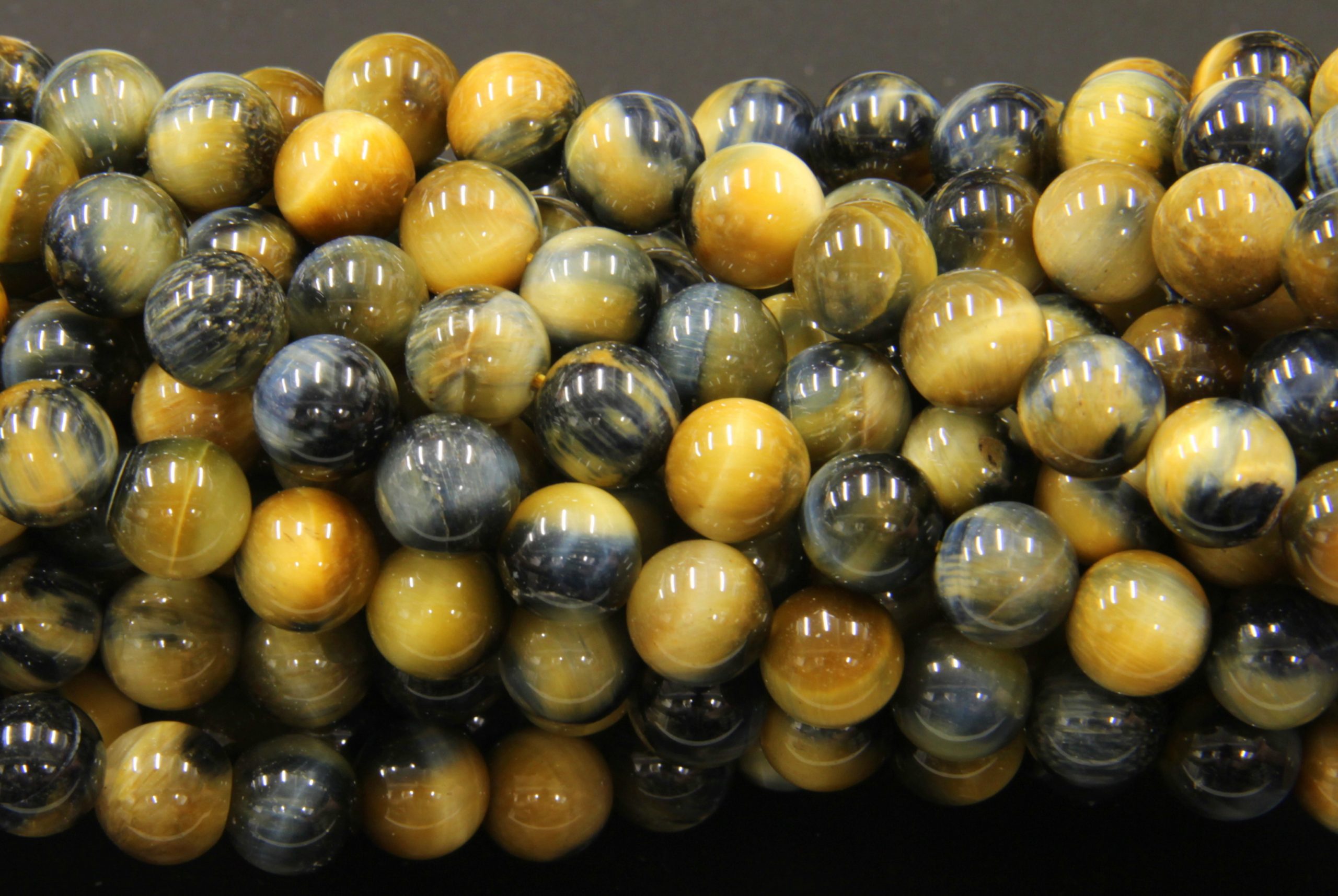 OCCHIO DI TIGRE GIALLO/BLU NATURALE LISCIO