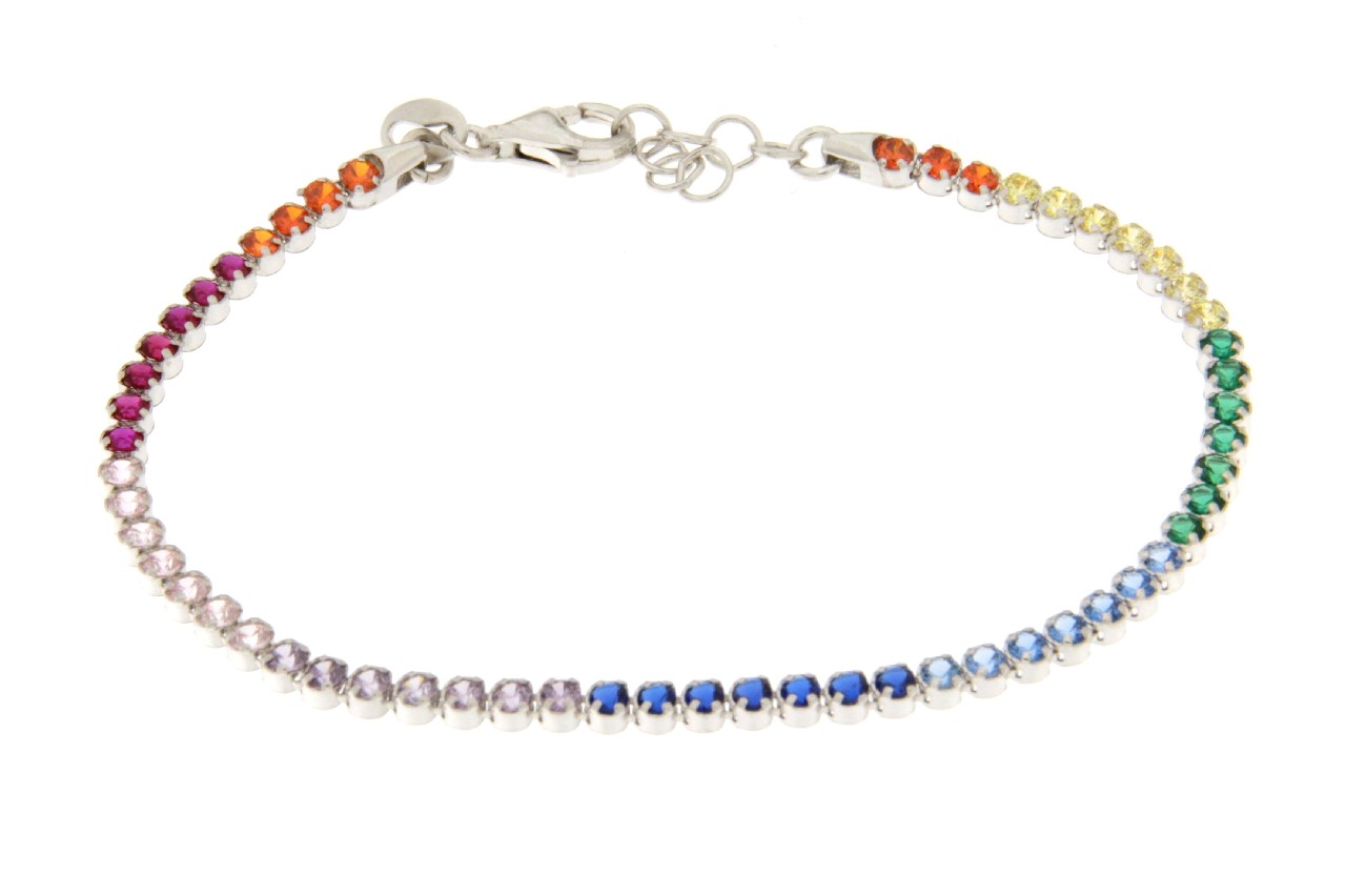 BRACCIALE ARGENTO CON ZIRCONI 2MM COD. ARG.334 - immagine 4
