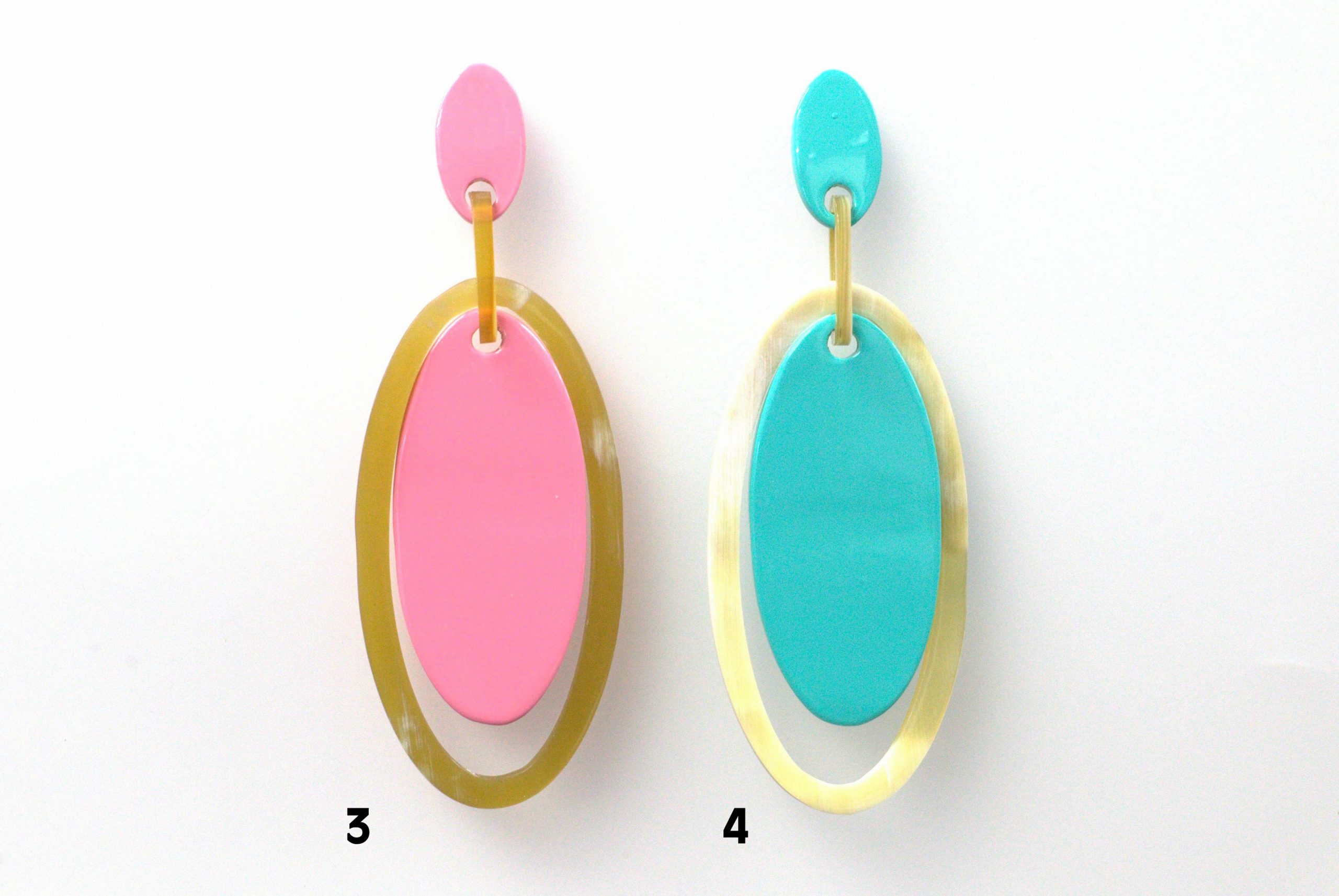 ORECCHINO IN CORNO OVALE COD. 2022-88 CLIPS