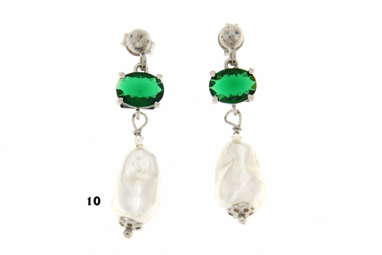 ORECCHINI IN ARGENTO CON PERLE DI FIUME COD. ZIR ROM/ELEM RET/ZIR QUA - immagine 6