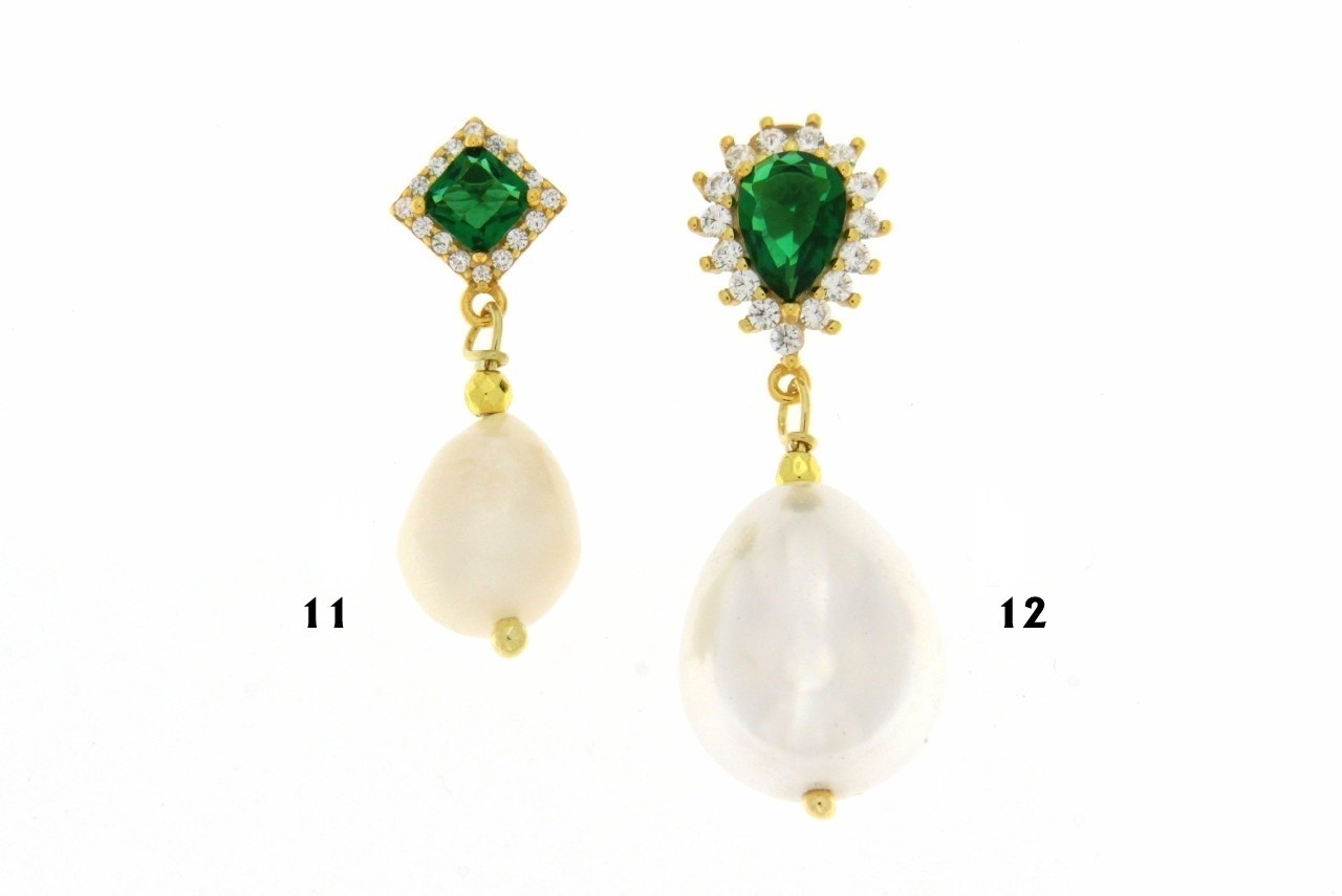 ORECCHINI IN ARGENTO CON PERLE DI FIUME COD. ZIR ROM/ELEM RET/ZIR QUA - immagine 7