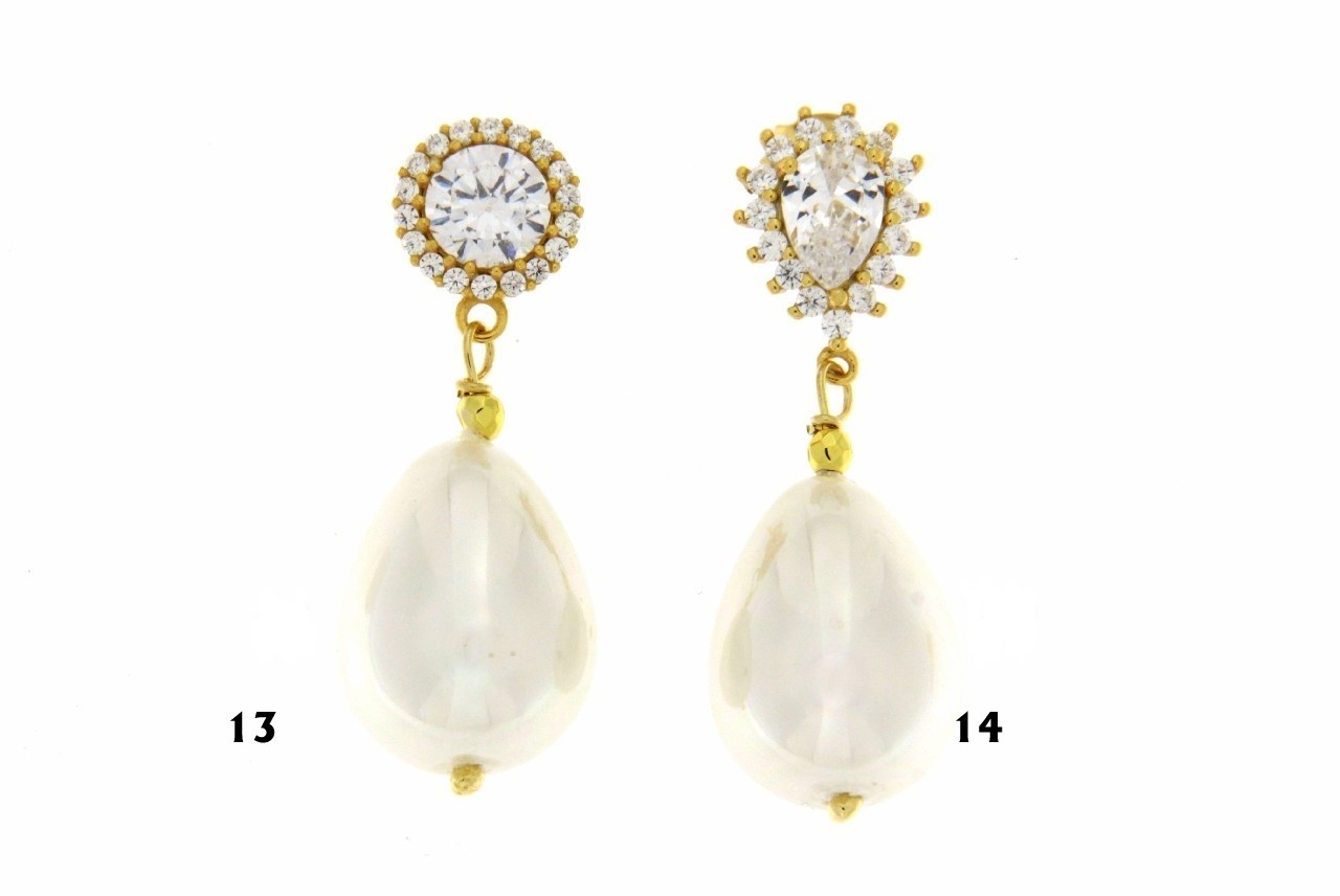 ORECCHINI IN ARGENTO CON PERLE DI FIUME COD. ZIR ROM/ELEM RET/ZIR QUA - immagine 8