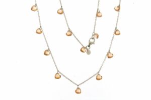 GIROCOLLO IN ARGENTO RODIATO E CHARMS A CUORE COD. COLLCHARMSCUO01