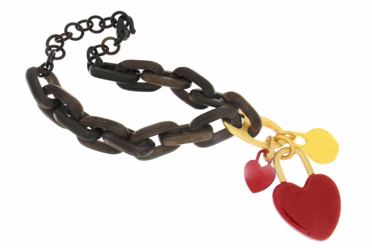 COLLANA IN EBANO NATURALE E LACCATO COD. 3639 NECK