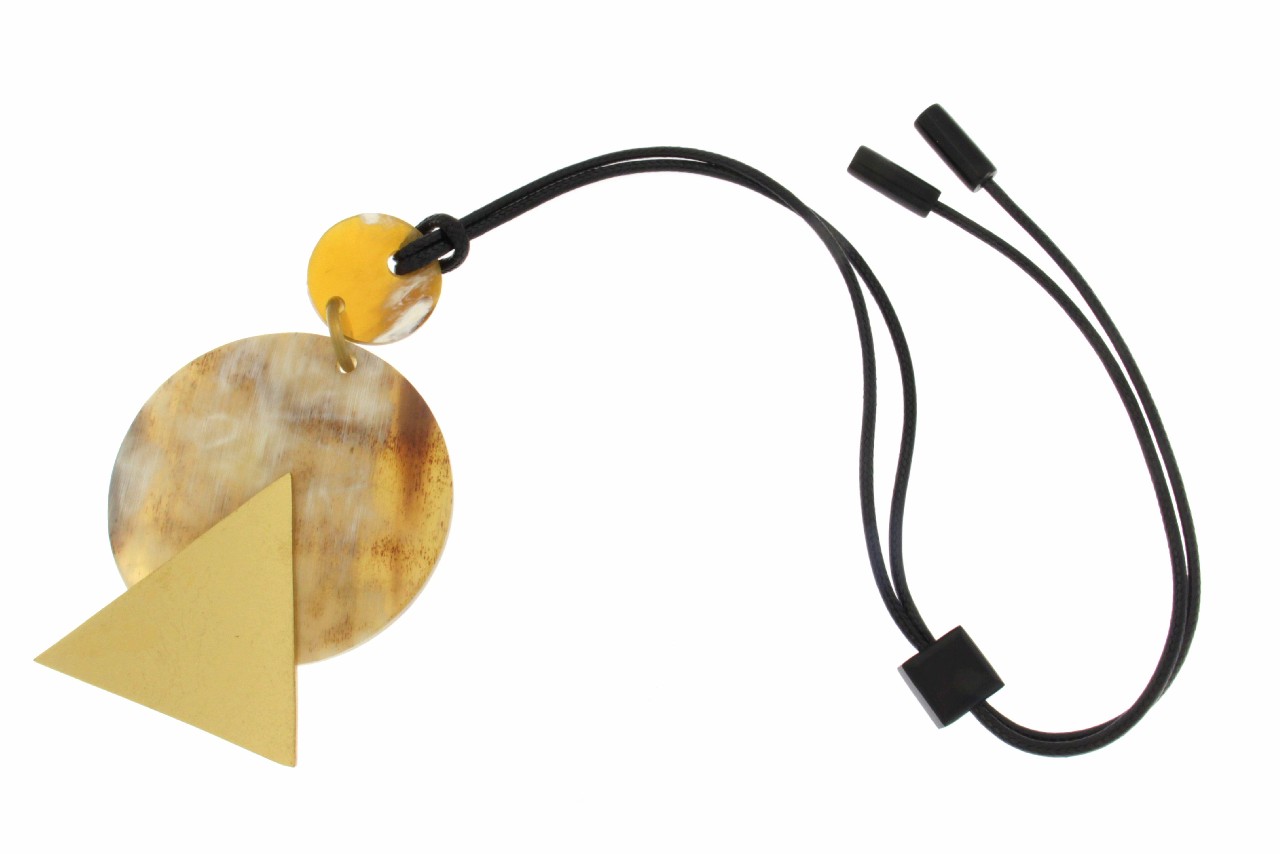 COLLANA IN CORNO E CORDINO COD. EA3606 NECK