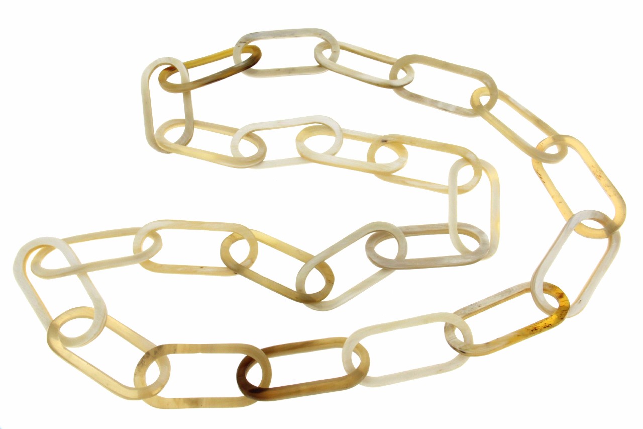COLLANA A MAGLIE OVALI IN CORNO COD. OVAL CHAIN