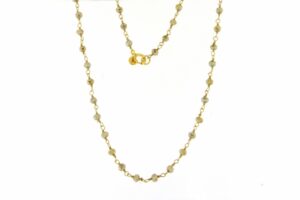 GIROCOLLO INCATENATO IN ARGENTO CON RONDELLE IN VETRO VERDE CHIARO SPECCHIATO COD. GIROVERCH