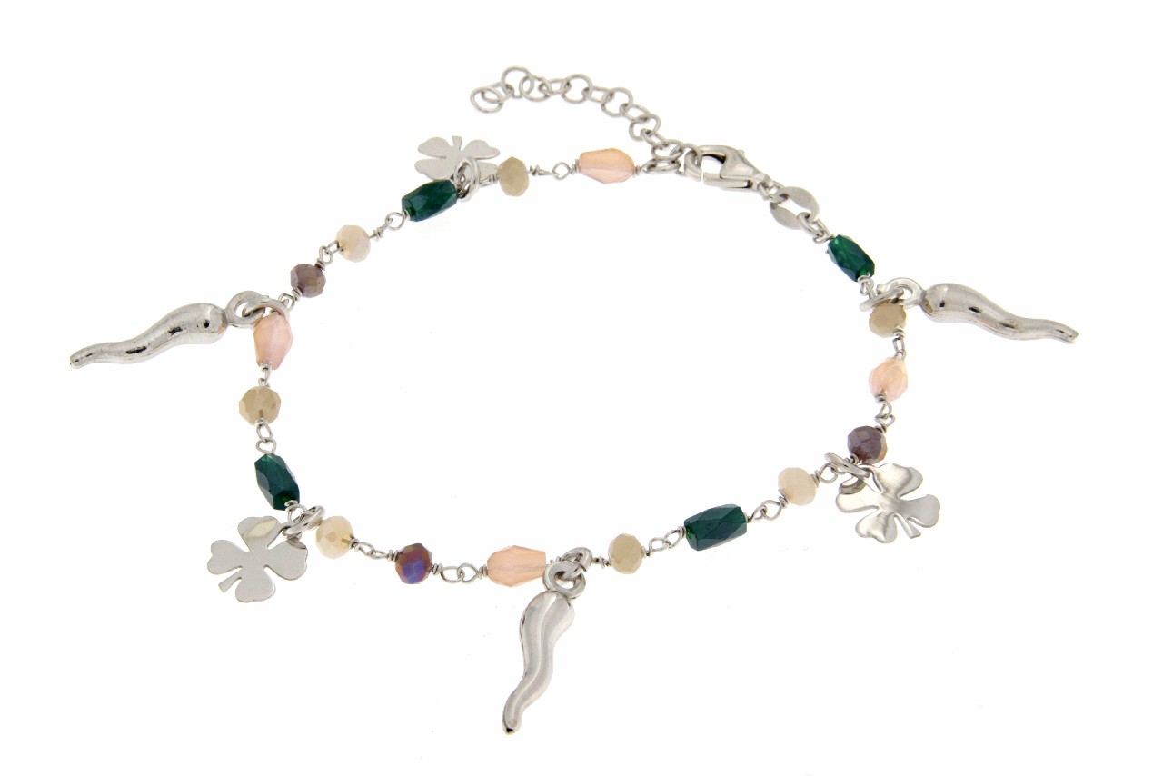 BRACCIALE CON CHARMS PORTAFORTUNA COD. ARG.336
