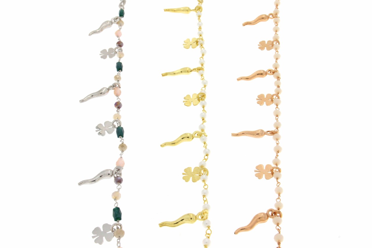 BRACCIALE CON CHARMS PORTAFORTUNA COD. ARG.336 - immagine 2