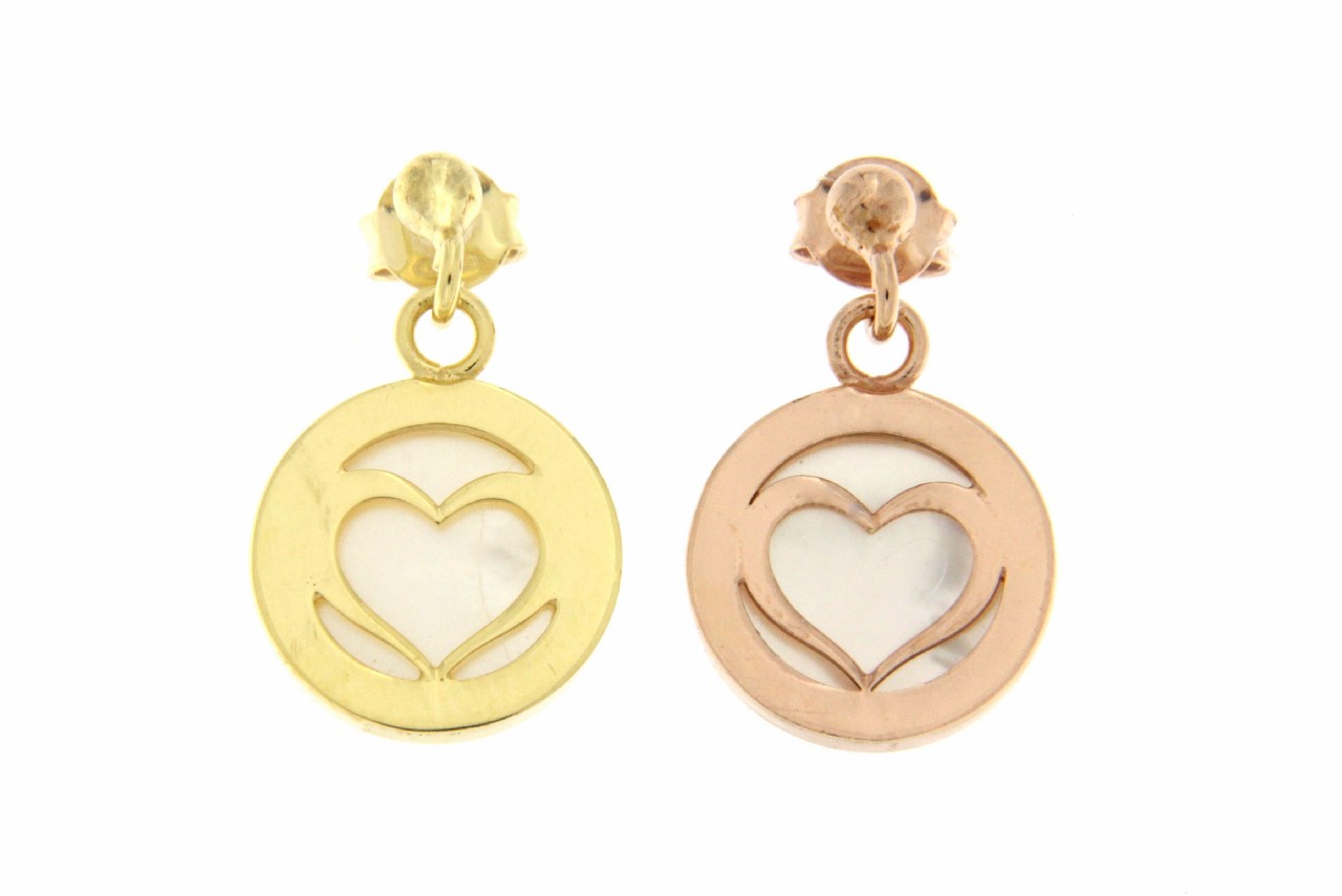 ORECCHINI CON MADREPERLA A CUORE COD. ARG.981 - immagine 2