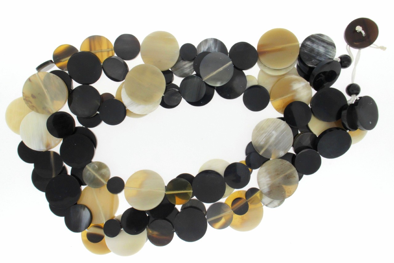 COLLANA A DISCHI IN CORNO COD. NEW1027