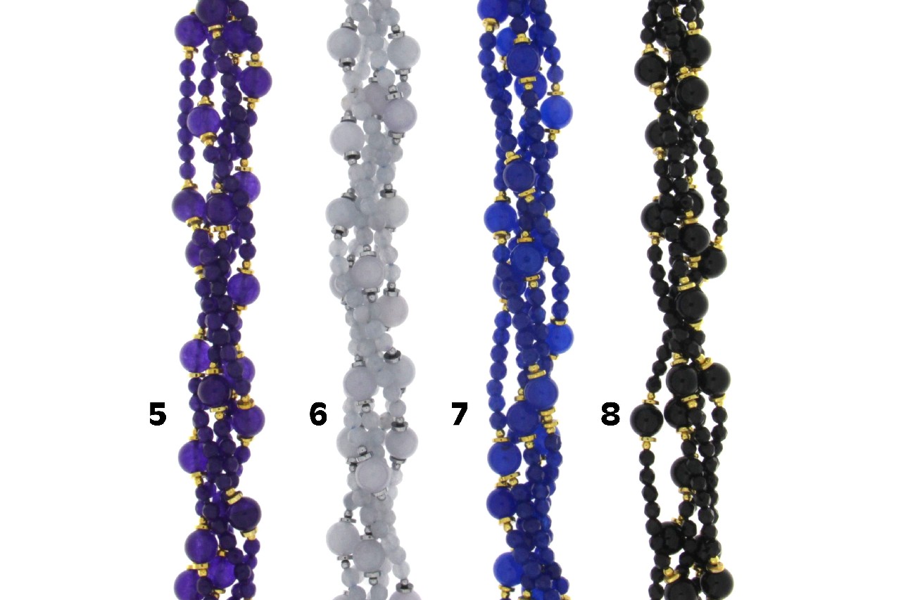 COLLANA MULTIFILO IN PIETRA COD. 3725-5 - immagine 3