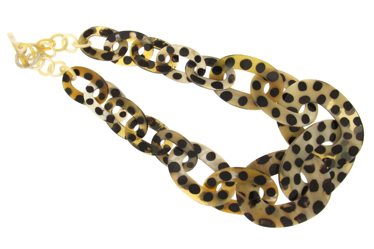 COLLANA IN CORNO LEOPARDATA COD. 3873-15 LEO - immagine 2