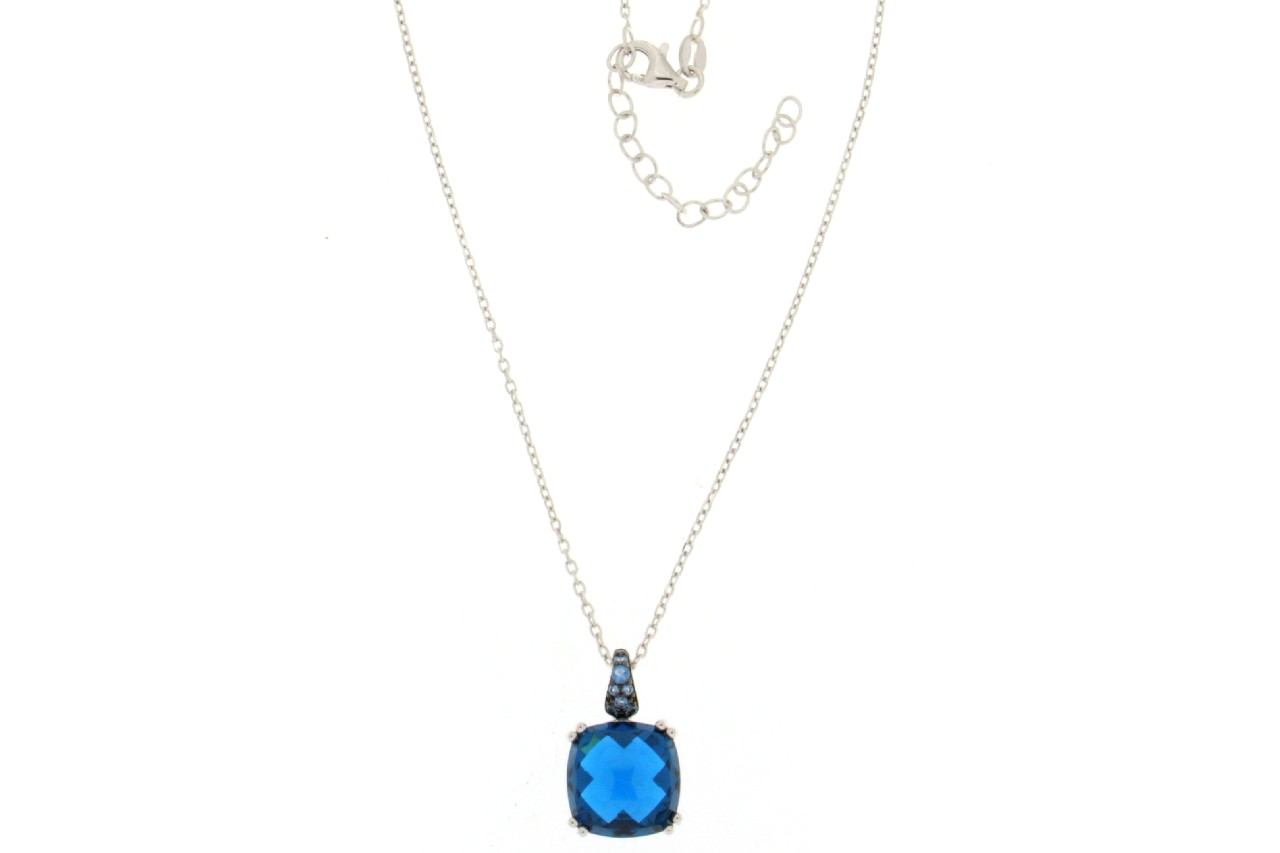 COLLANA PUNTO LUCE ZIRCONE SFACCETTATO COD. ARG.1321