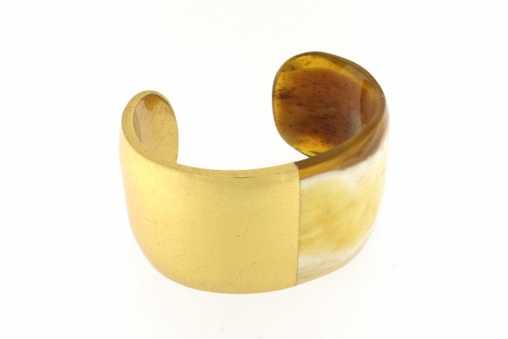 BRACCIALE IN CORNO META' LACCATO COD. VN-BR-22-93