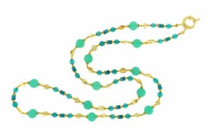 COLLANA CON CITRINO E QUARZO COD.3731-80CM
