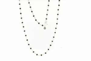 GIROCOLLO INCATENATO IN ARGENTO UOMO CON RONDELLE IN VETRO JE. COD. JEUOMO