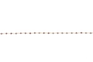 INCATENATO ARGENTO E VETRO 3MM COLORE LILLA SCURO SPECCHIATO COD. 128