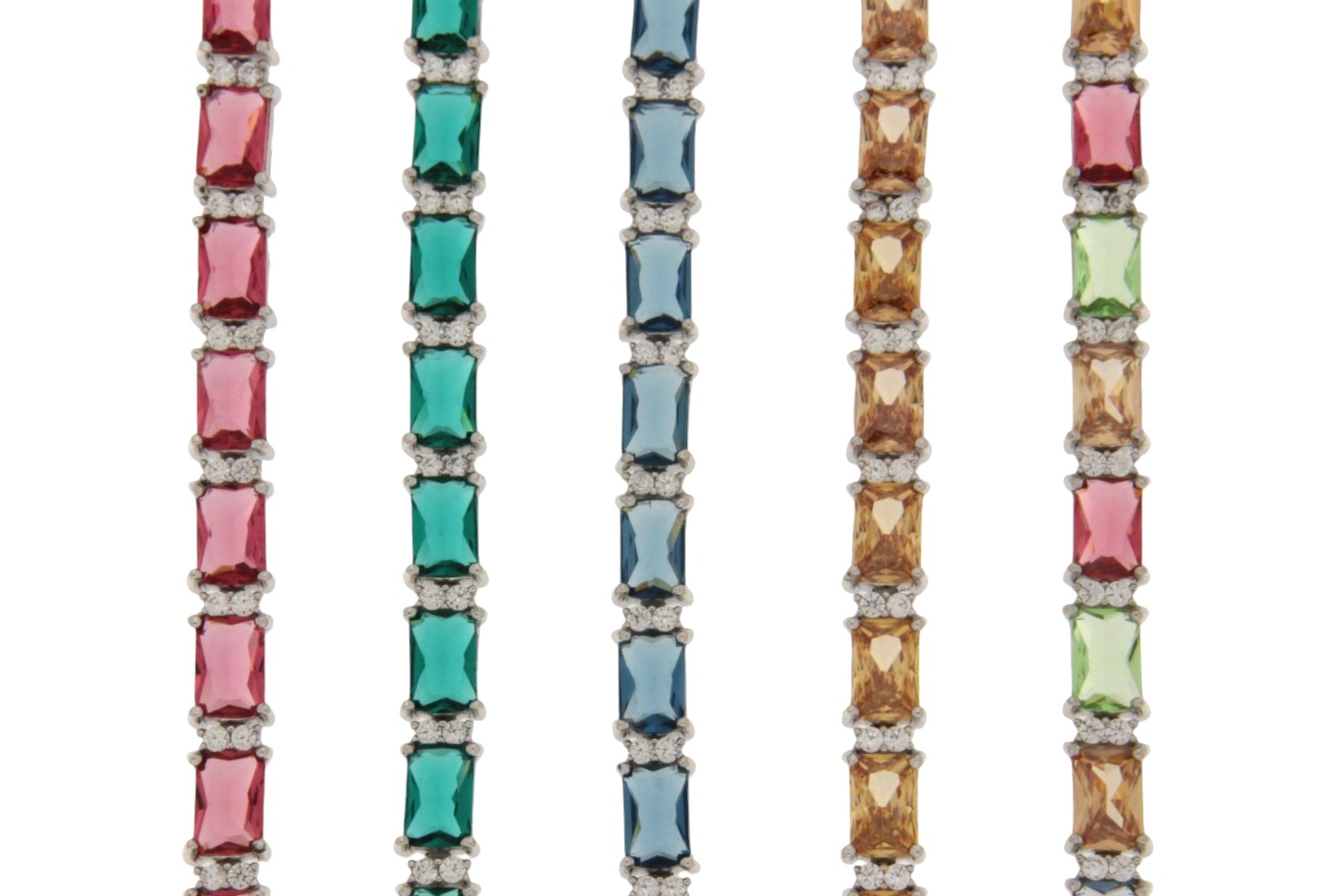BRACCIALE ARGENTO CON CZ RETTANGOLARI COD. ARG.1134 - immagine 2