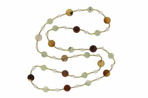 COLLANA IN SARDONICO, PRENITE E CRISTALLO DI ROCCA COD. 3806