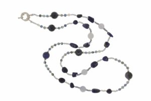 COLLANA CON SODALITE,EMATITE E QUARZO COD. 3816-80CM