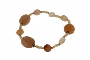 BRACCIALE IN PIETRA DI LUNA, CRISTALLI E CORNIOLA COD.3826BR