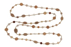 COLLANA IN PIETRA DI LUNA, CRISTALLI E CORNIOLA COD.3826
