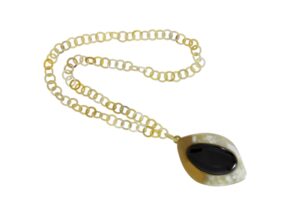 COLLANA IN CORNO CON PENDENTE COD.  4110