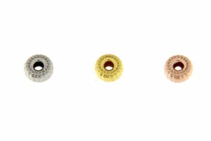 DISTANZIALE IN ARGENTO 925 A FORMA DI CIAMBELLA RIGATA COD. CIA. RIG. 4,5/6MM