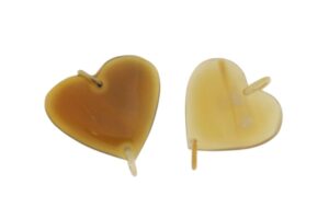ELEMENTO IN CORNO CUORE CON DOPPI ANELLINI