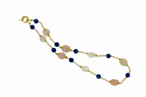 COLLANA CON QUARZO ROSA, CRISTALLI E AGATA COD. 3727-SH
