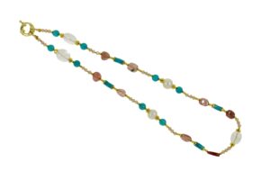 COLLANA CON PERLE DI FIUME E QUARZO STRAWBERRY COD. 3730-SH
