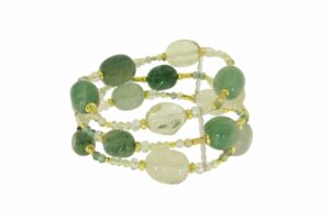 BRACCIALE A TRE FILI CON AGATA MUSCHIATA, QUARZO LEMON COD. 3805BR-3