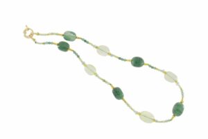 COLLANA CON AGATA MUSCHIATA, QUARZO LEMON COD. 3805-SH