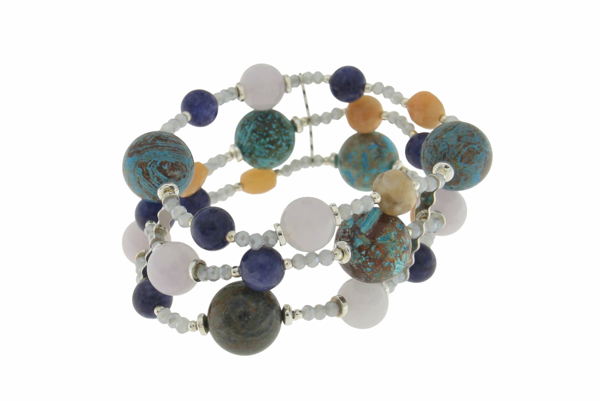 BRACCIALE A TRE FILI CON DIASPRO IMPERIALE COD. 3815BR-3