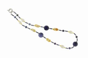 COLLANA CON SODALITE E CITRINO COD. 3817-SH