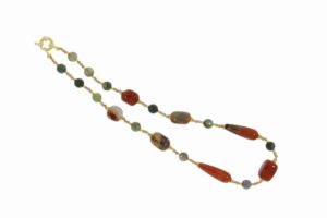 COLLANA IN DIASPRO ROSSO E AGATA MUSCHIATA COD. 3867-SH