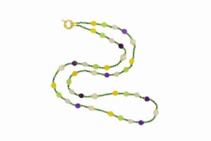 COLLANA IN QUARZO E PERLE DI FIUME COD. 3869-80CM