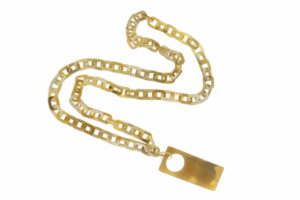 COLLANA A MAGLIE IN CORNO CON PENDENTE COD. 3705