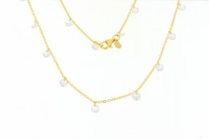 GIROCOLLO IN ARGENTO DORATO E CHARMS ROUND  COD. COLLCHARMSDORATO