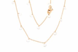 GIROCOLLO IN ARGENTO ROSATO E CHARMS ROUND  COD. CHARMSROSE