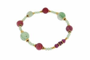 COLLANA CON GIADE E EMATITE COD. 4015BR
