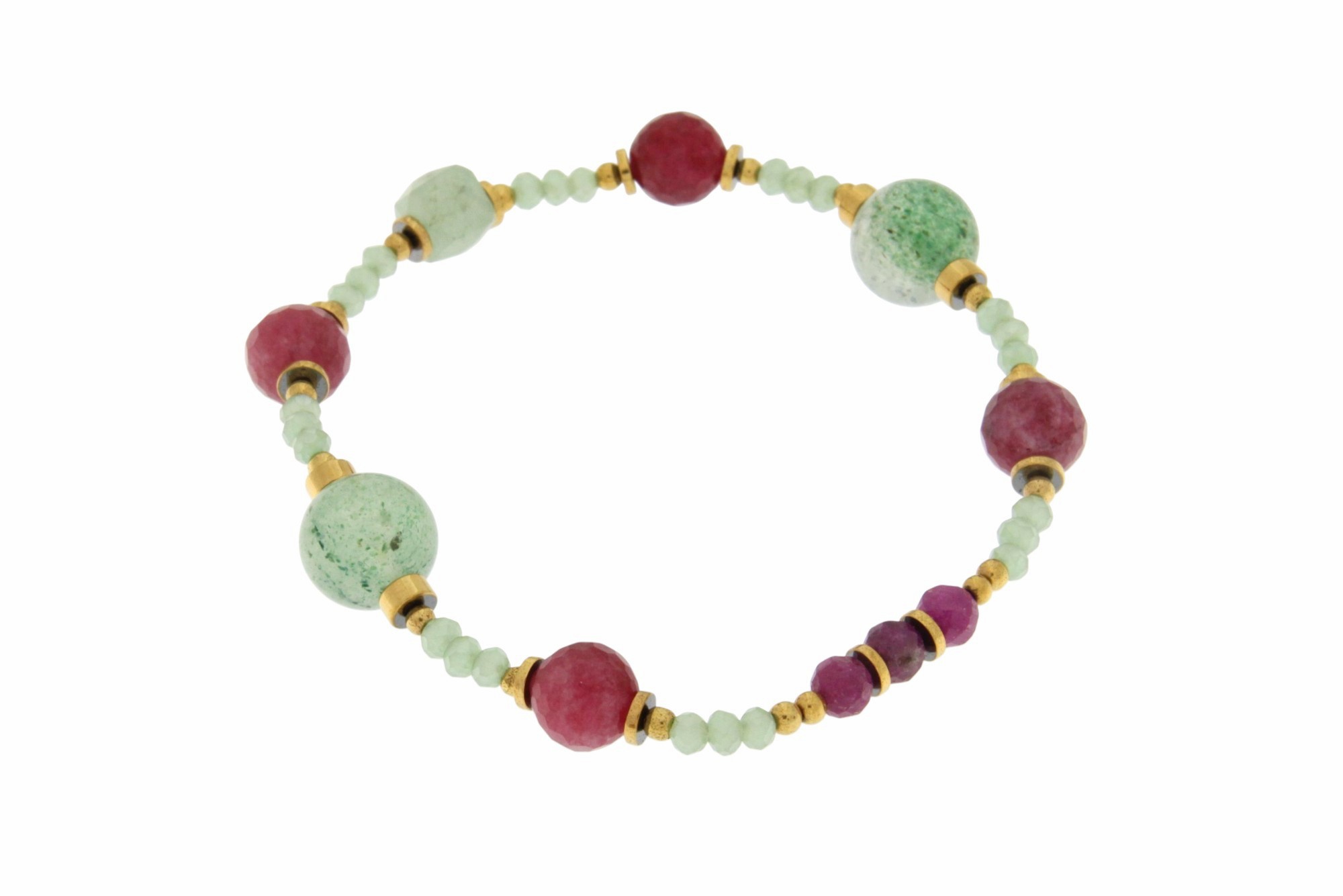 COLLANA CON GIADE E EMATITE COD. 4015BR