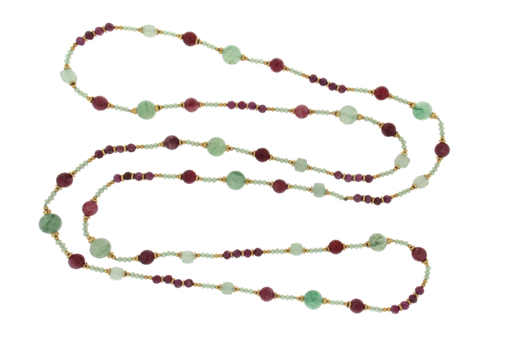 COLLANA CON GIADE E EMATITE COD. 4015