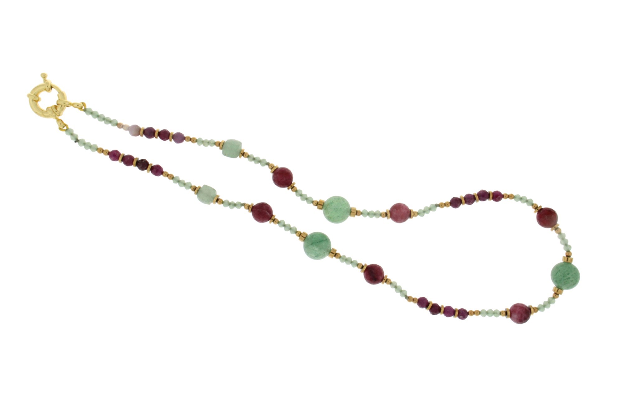 COLLANA CON GIADE E EMATITE COD. 4015SH