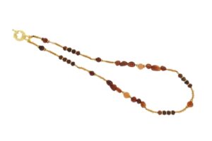 COLLANA IN GRANATO, QUARZO E EMATITE COD. 4019SH