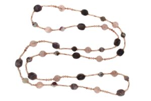 COLLANA IN QUARZO STRAWBERRY, TORMALINA E EMATITE COD. 4020
