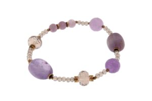 BRACCIALE IN AMETISTA LILLA E GIADE COD. 4022BR