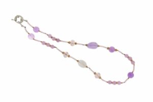 COLLANA IN AMETISTA LILLA E GIADE COD. 4022-SH
